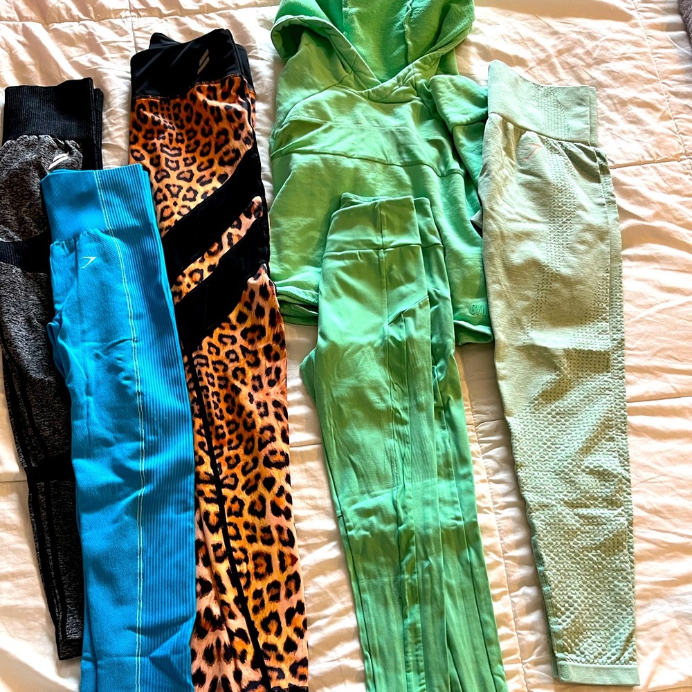 5 pairs of gym shark workout leggings - Picture 1 of 7